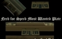NFS: Most Wanted Plate